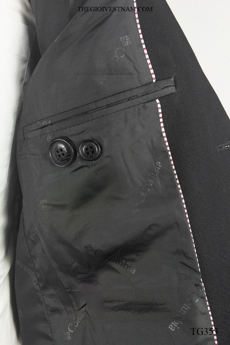 TG353 - Vest đen dày cao cấp 2 nút #3